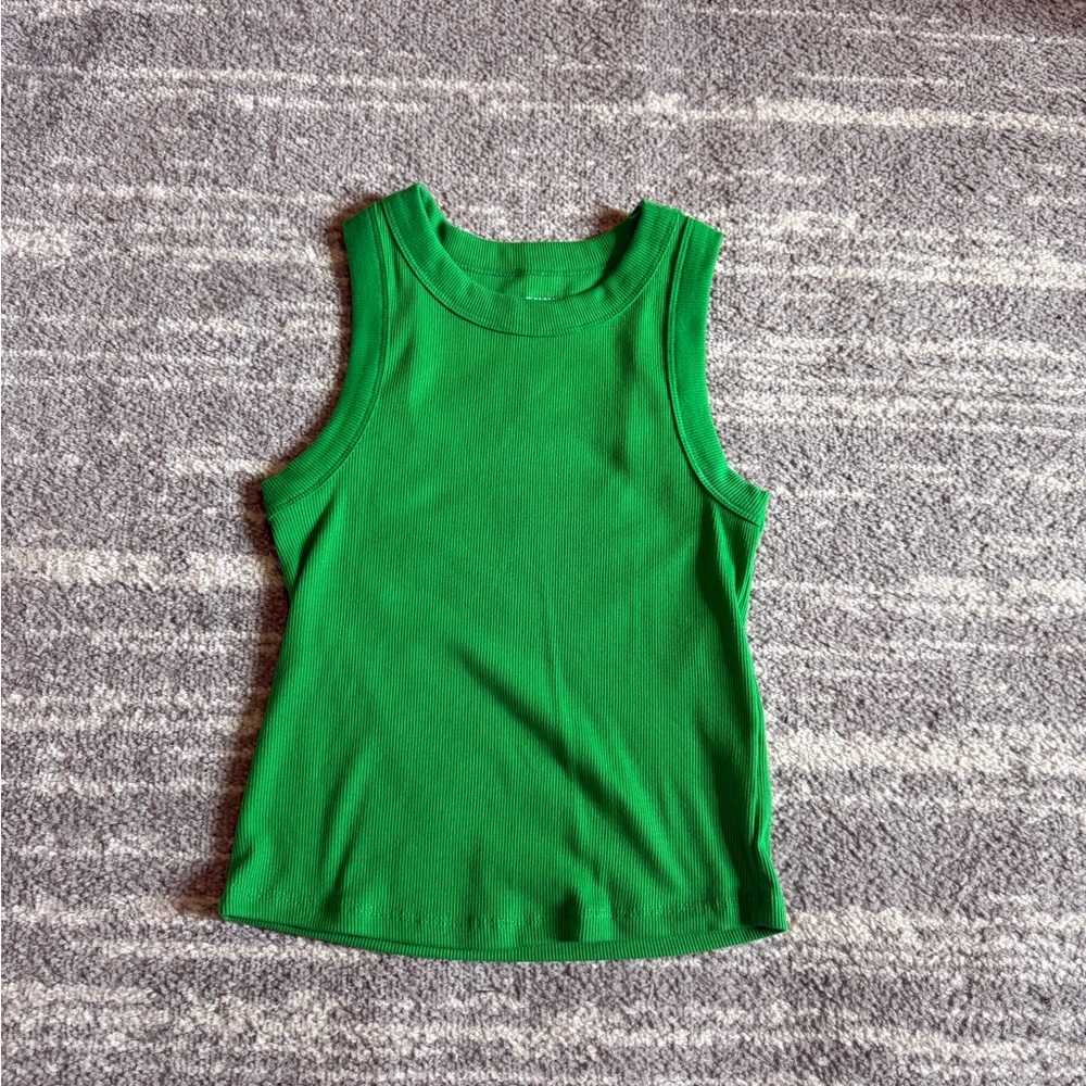 Old Navy Bright Green Ribbed Tee